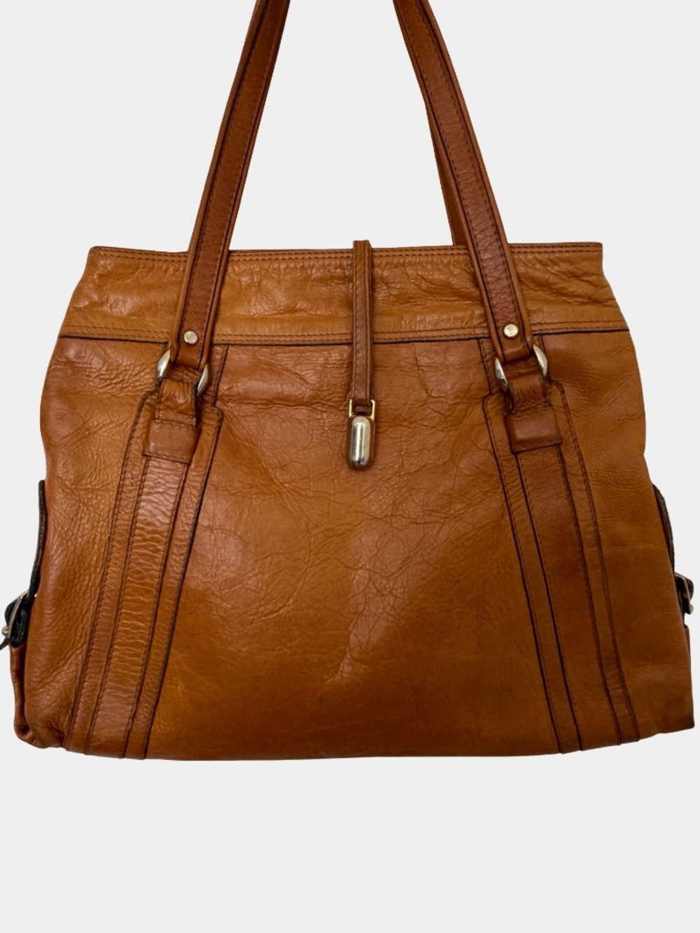 Elano Durabilt  Brown Leather Boho Large Carry Shoulder Purse- Canada